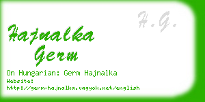 hajnalka germ business card